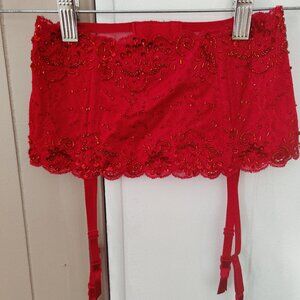 NWT Vintage Victoria Secret Beaded and Sequined Garter Belt
